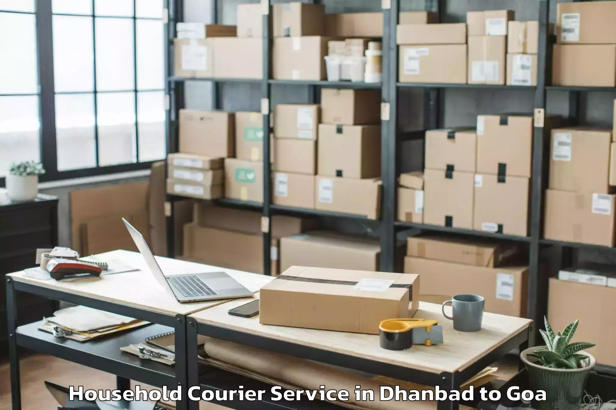 Top Dhanbad to Goa University Household Courier Available